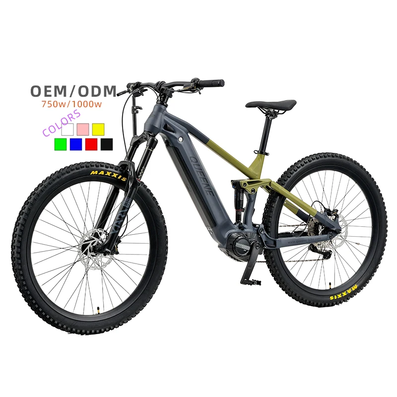 OEM Mountain Style Full Suspension 26 Inch Fat Tire City Adults Bicycle E-bike Mens Electric Bike