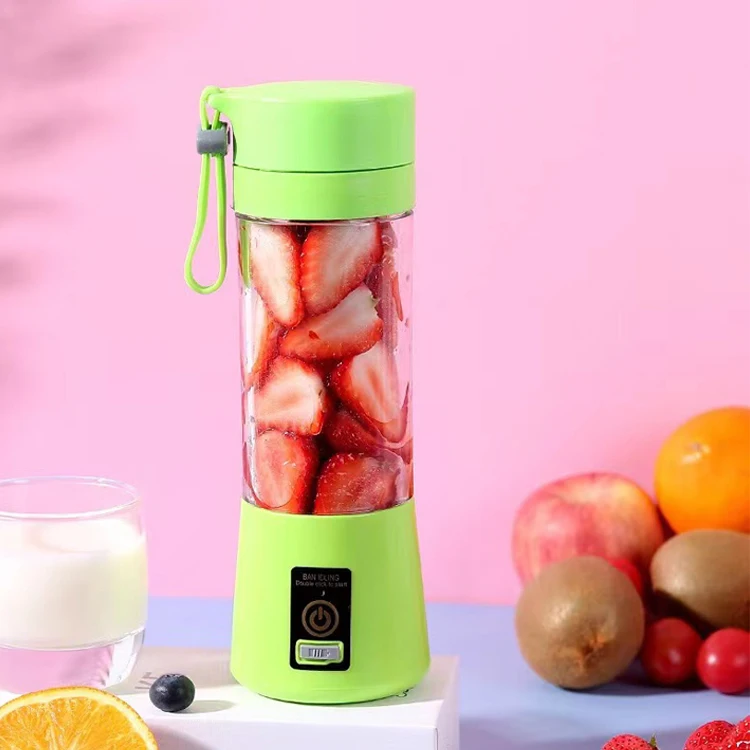 Portable Automatic orange Juicer Machine High Speed 6 Blade Mini travel blender Rechargeable Electric Fruit hand shaking blender