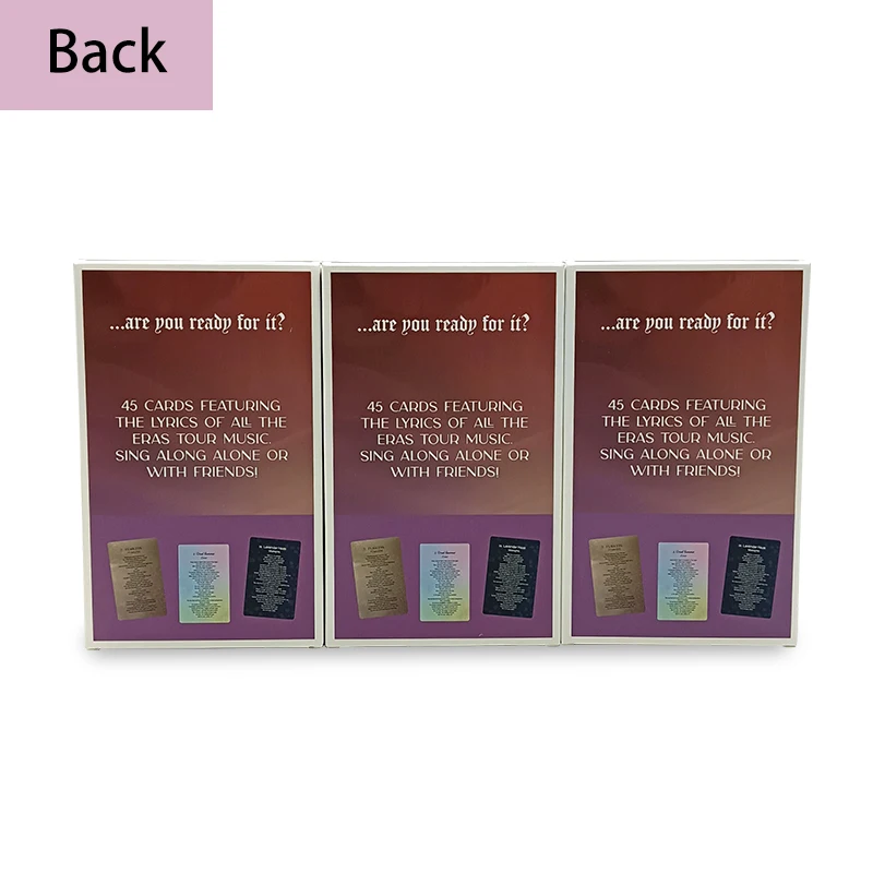 Free Sample Custom Printing Adult Party Entertaining Interactive Music Lyrics Card Game Personalized Design Logo Playing Cards