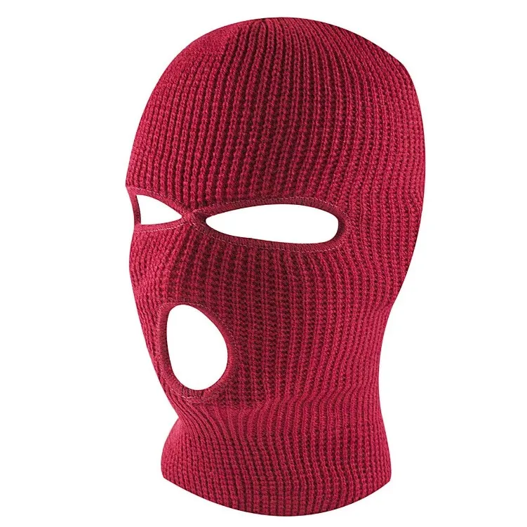 
Winter Outdoor Sports Knitted Face Cover Balaclava 3 Holes Face Ski Mask counter strike beanie 