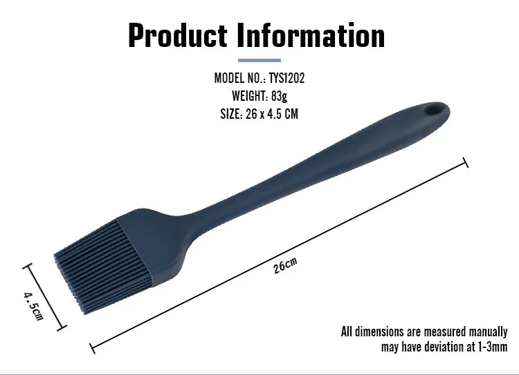 Factory Silicone Oil Brush Home Kitchen BBQ Grill Baking Tools High Temperature Spread Pastry Brush