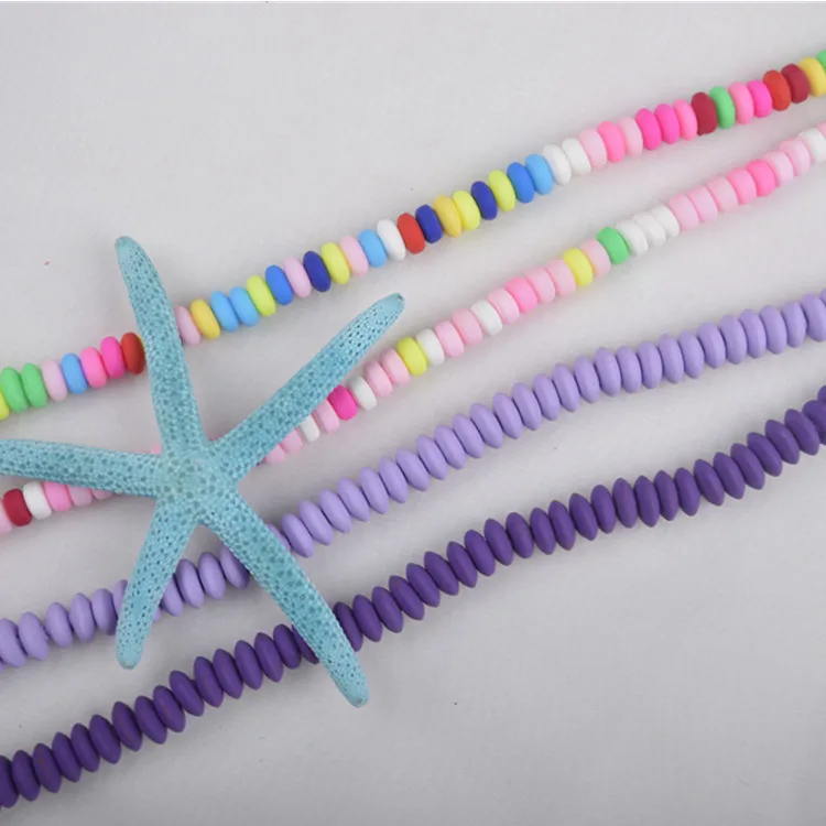 
Wholesale DIY Kids Polymer Clay Beads Multi Colour Round 8mm Soft Clay Strand Beads Bracelet Loose Beads For Handmade Jewelry 