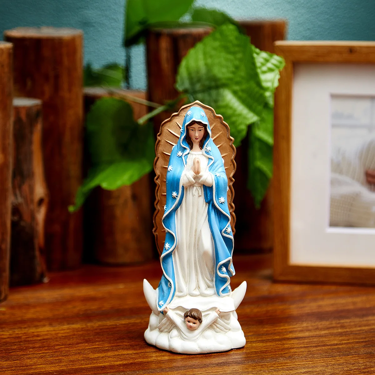 South American Mexican Madonna Golden Guadalupe Church Indoor and Outdoor Tree Crafts Ornament Home Decoration