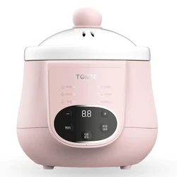 Tonze Smart Preset Mini Ceramic Slow Cooker 1L For Soup Baby Porridge Bird Nest Electric Crock pot