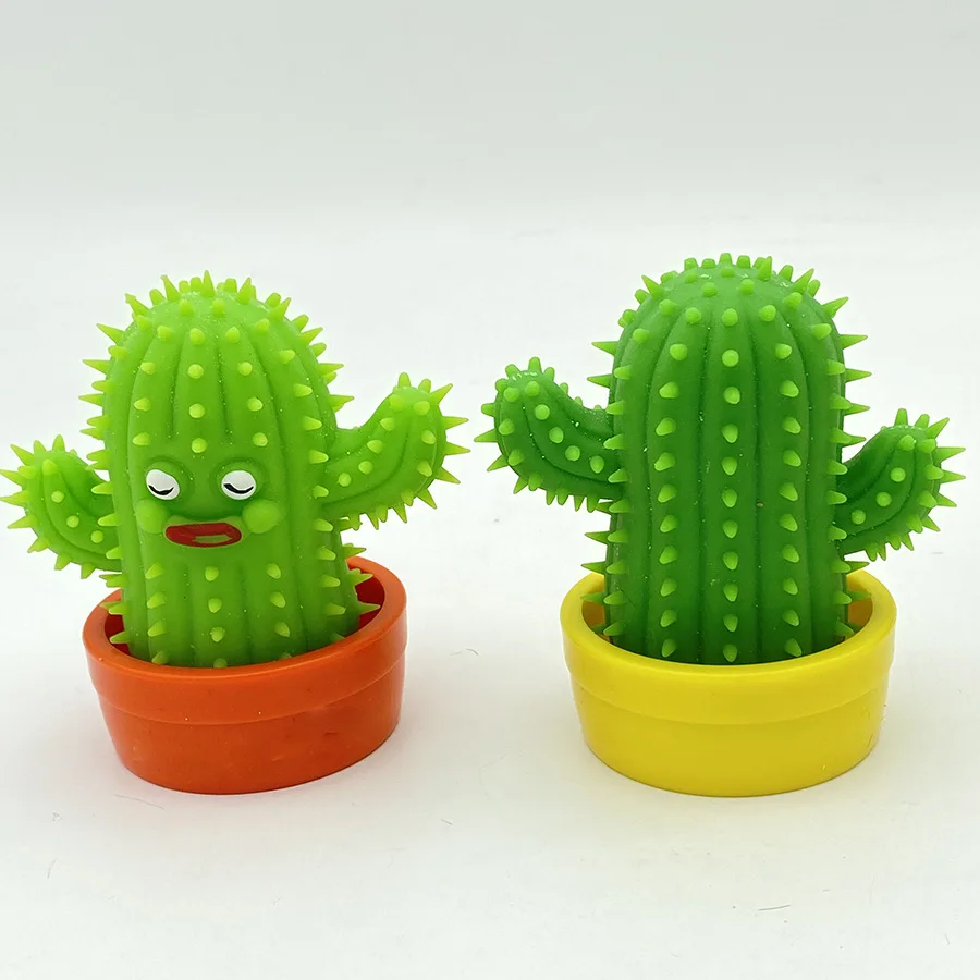 New Decompression Toys Cactus Squeezing and Ventilating TPR Toys