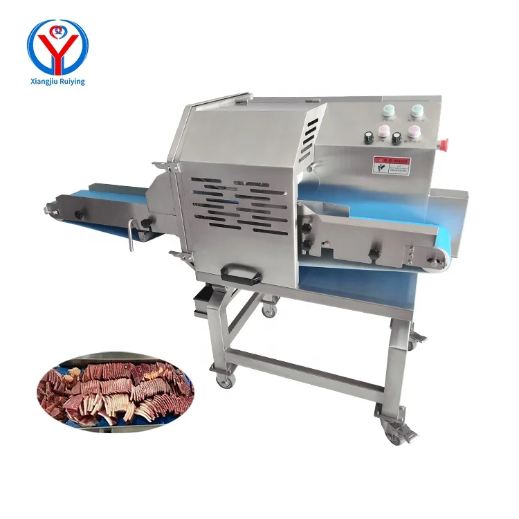 Conveyor Type Cooked Meat Slicing Machine With 145mm Feeding Inlet Width