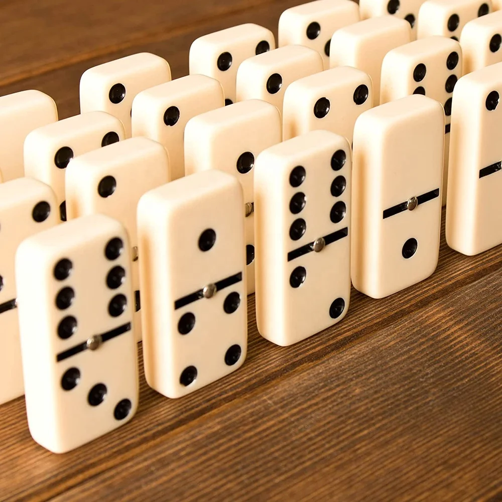 Dominos Double Six меламиновая Игра домино с кожаным чехом для любителей шахмат