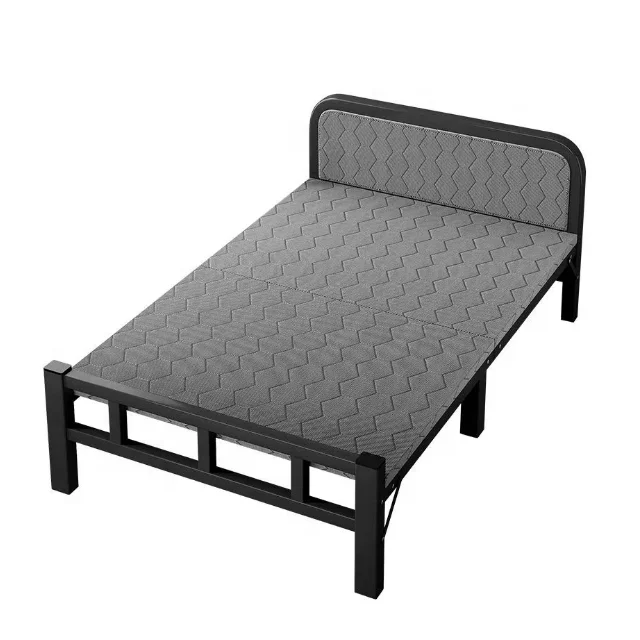 Foldable easy carrying iron and folding metal bed stretcher folding camping bed