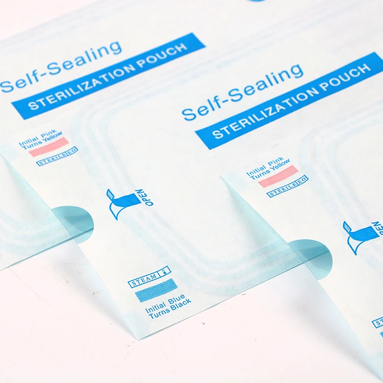 Self Sealing Sterilization Bag For Oral Beauty Salon Drum Type Medical Steam Sterilization Packaging Bag