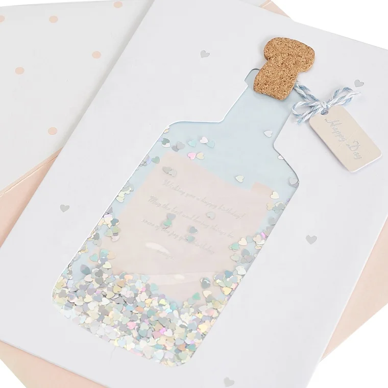 Hot Sale 2020 Invitation Greeting Card, Handmade  Border Happy Birthday Greeting Cards