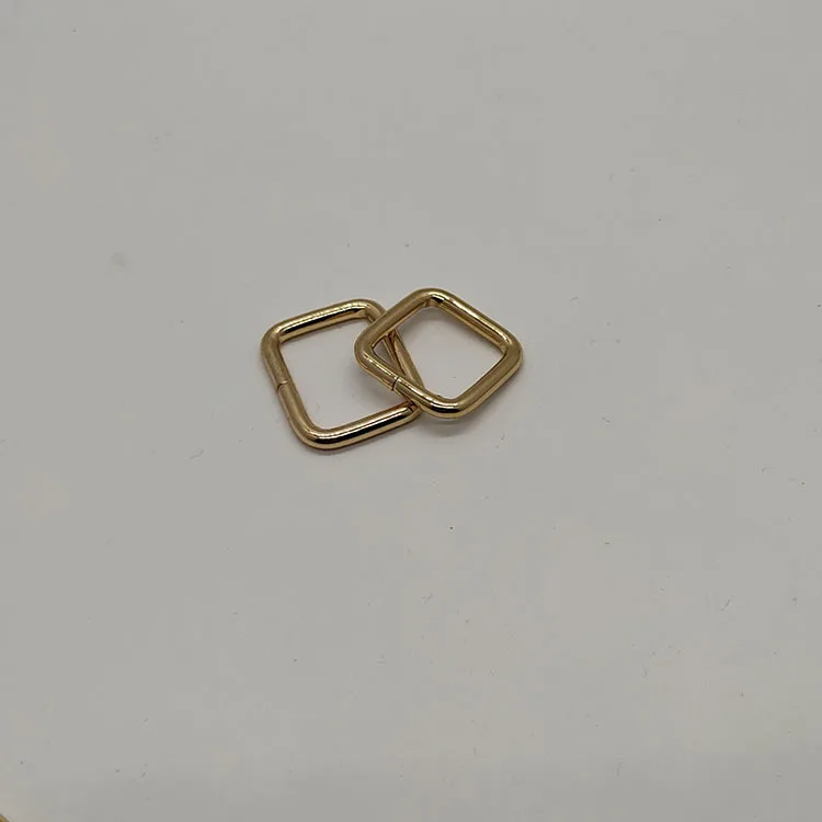 3.8mm Wire Diameter Wholesale Zinc Alloy Black Gold Silver Metal Iron Ring Iron Wire Square Buckle Bag Hardware Square Buckle