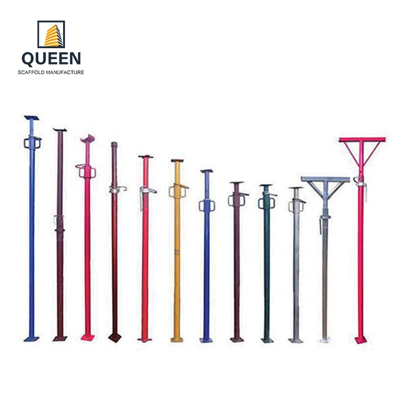 QUEEN adjustable steel props jack parts heavy duty adjustable steel prop adjustable steel wall prop