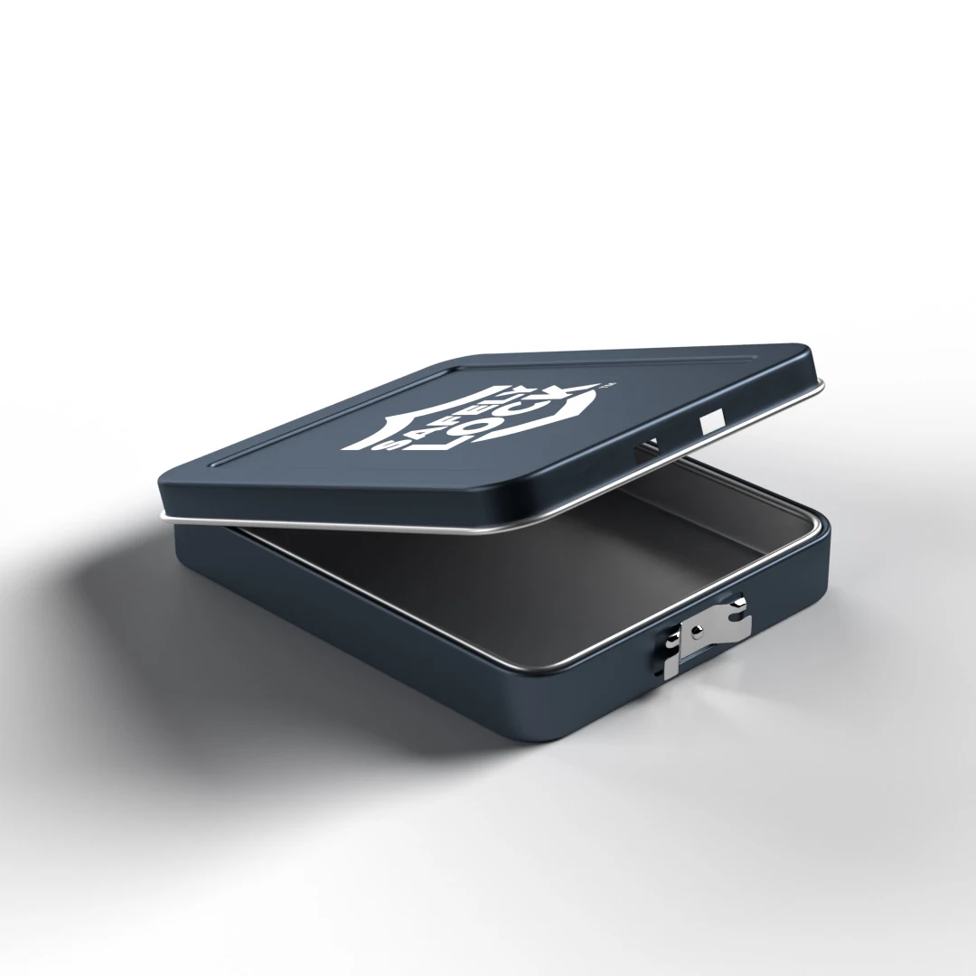 
customized childproof air tight weed packaging pre roll cones container thin square tin box for cigarette mint weed 