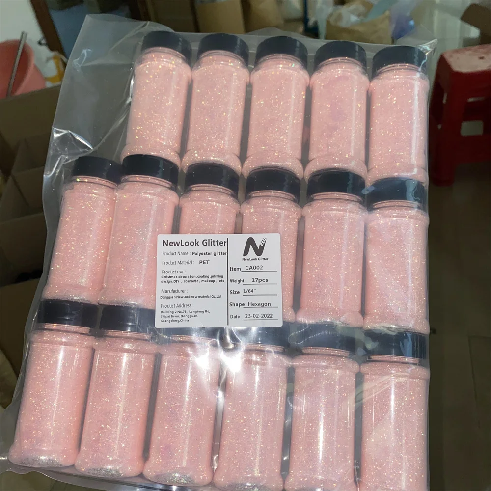 2oz shakers glitters container jars mixed Hexagon Nail Decoration Pastel Glitter Powder for nail art sequins resin craft