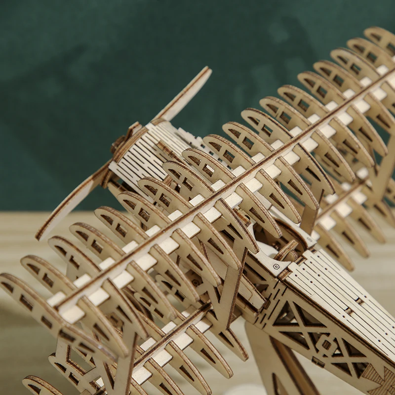 ODM OEM new DIY Wooden model puzzle set wooden Handicraft Toys 105pcs 3d Wooden Airplane Model Puzzle