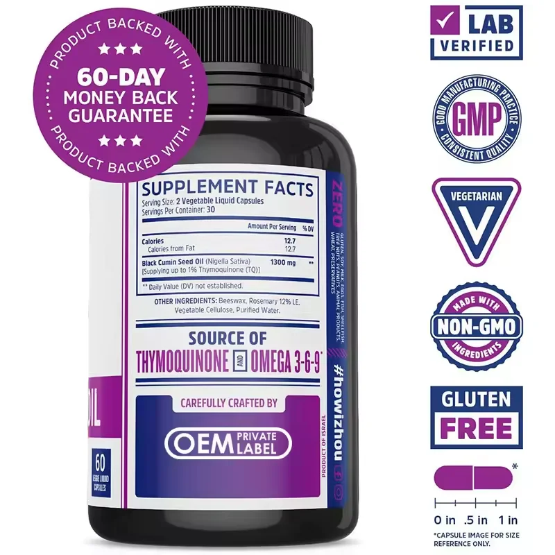 OEM Organic Black Seed Oil | 100% Virgin Cold Pressed | Super Antioxidant for Immune Support Joints,Digestion,Hair & Skin