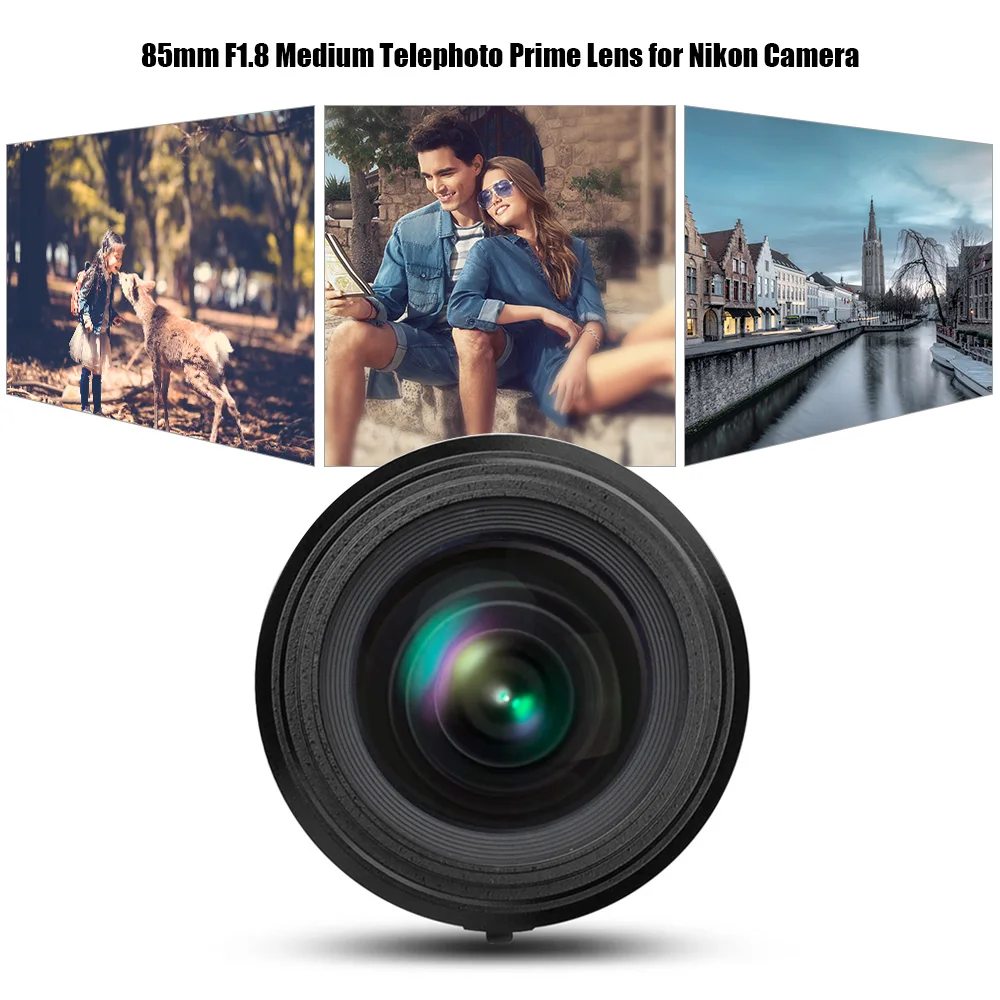 YONGNUO Camera Lens YN85mm F1.8N Medium Telephoto Prime Lens Auto/ Manual Focus for Nikon D7500/D810/D700/D200/D90 Cameras Lens
