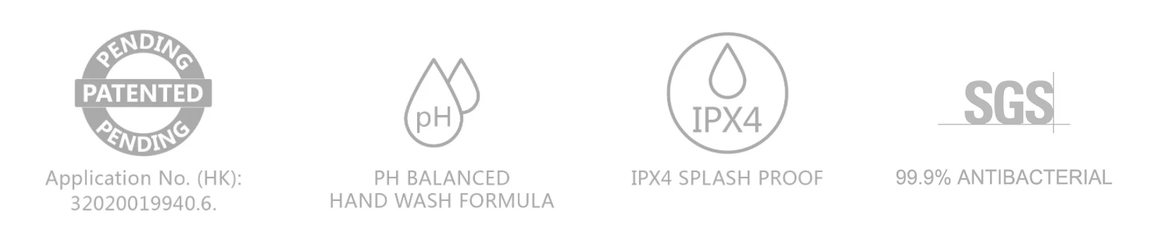 Популярный дизайн Rosh материал 20 секунд мытье рук светодиодные огни напоминание умная стирка автоматический пластиковый дозатор мыла