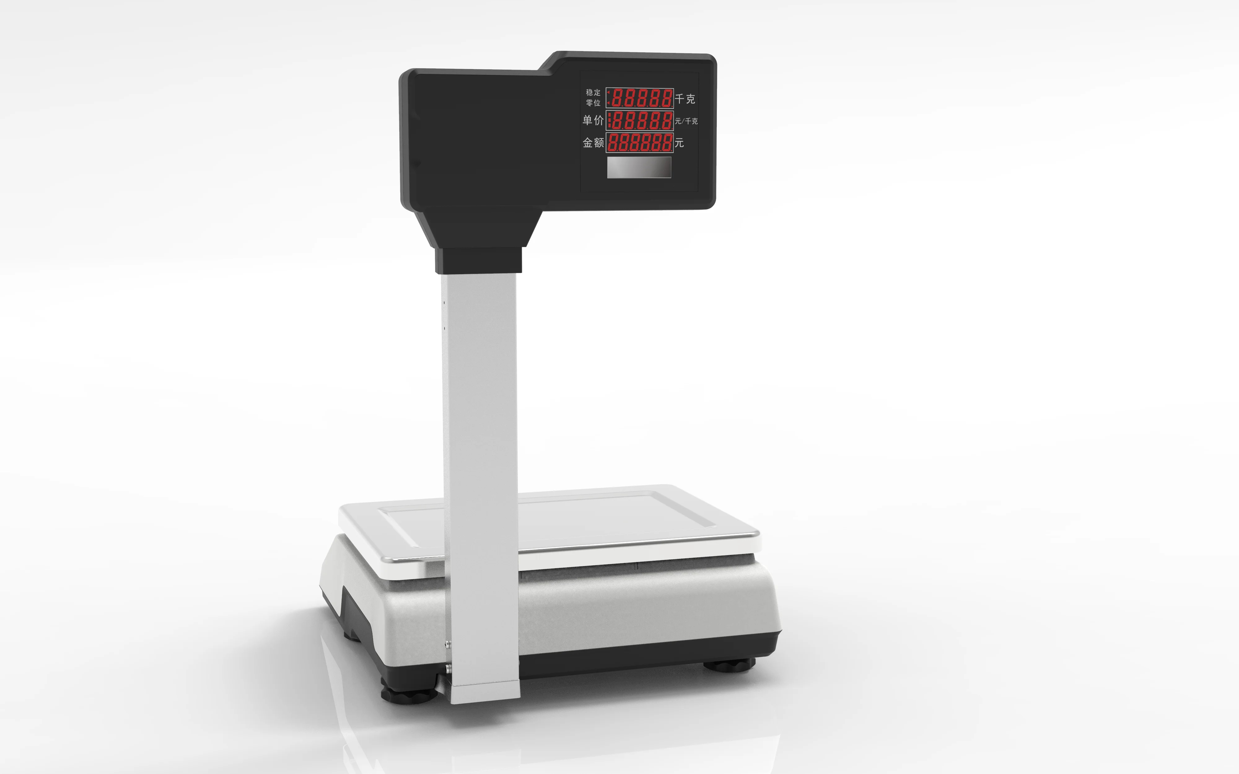 Longfly Digital Barcode Weight Scale Cash Register POS Scale Label Simple Scale Pc All in One for Fresh Food Market