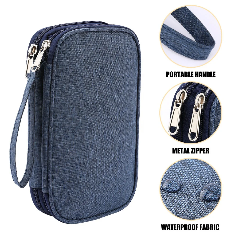 Multifunctional Nylon Fabric Mobile Power U Disk Storage Bag Hard Drive Case Tool Organizer