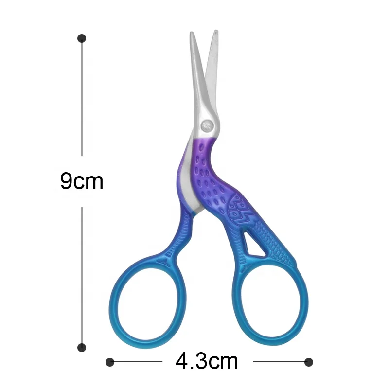 Hot selling stainless steel sharp head eyebrow colorful scissors for eyebrow cuticle manicure cutting