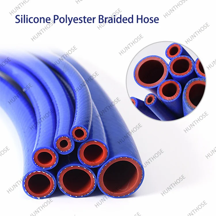 High Temperature Resistant Nissan Car Silicon Rubber Braided Air Hose Pneumatic Tubing Line For Air Compressor