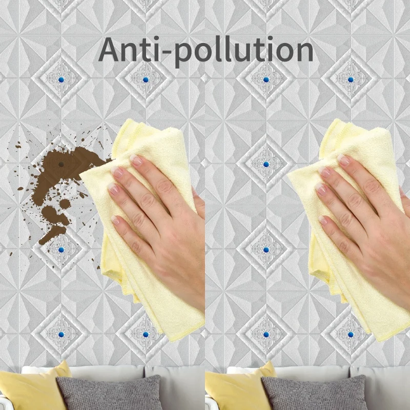 Decorative PVC Material 3D Brick Wall Panels Self Adhesive Wall Sticker papel 3d Wallpaper