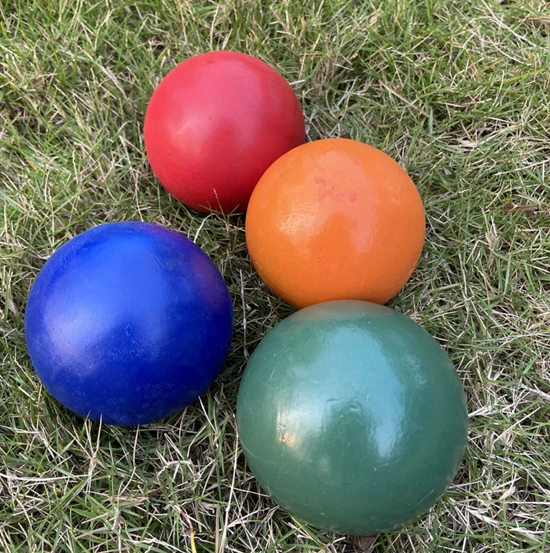 
Outdoor Sport Game Wooden Croquet Set Game Four / Six Player Colored Balls With Carry Bag 