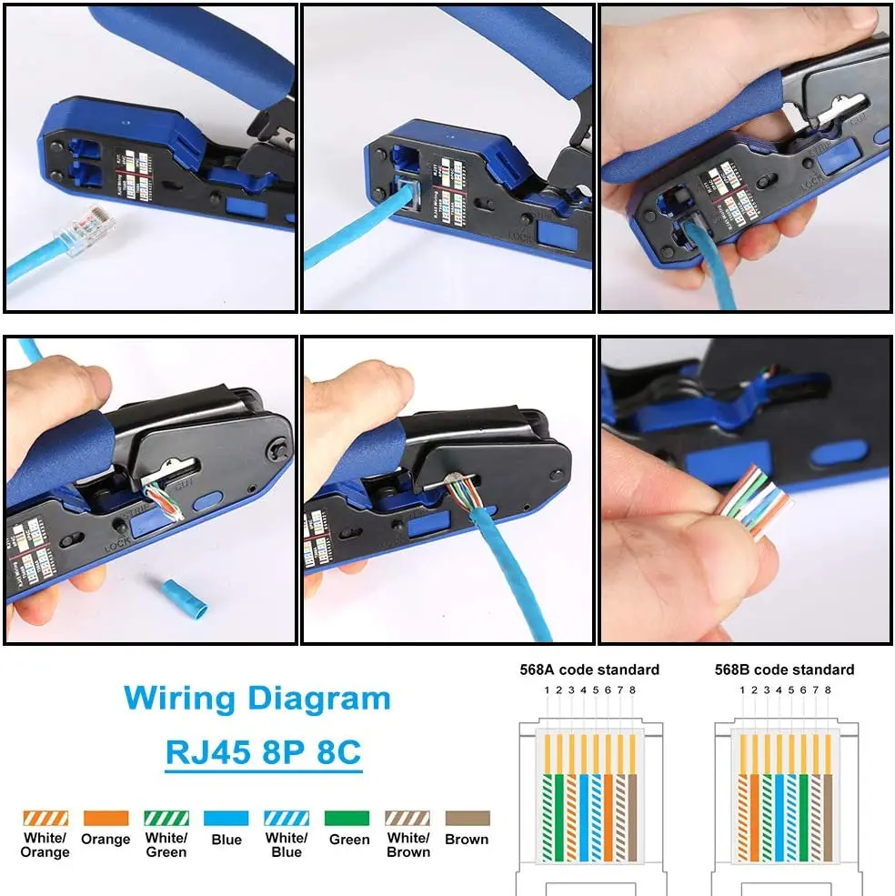 Обжимные Щипцы для сетевого кабеля RJ45 плоскогубцы Cat7 Cat6 Cat5 RJ11 RJ12 разъемы модульные