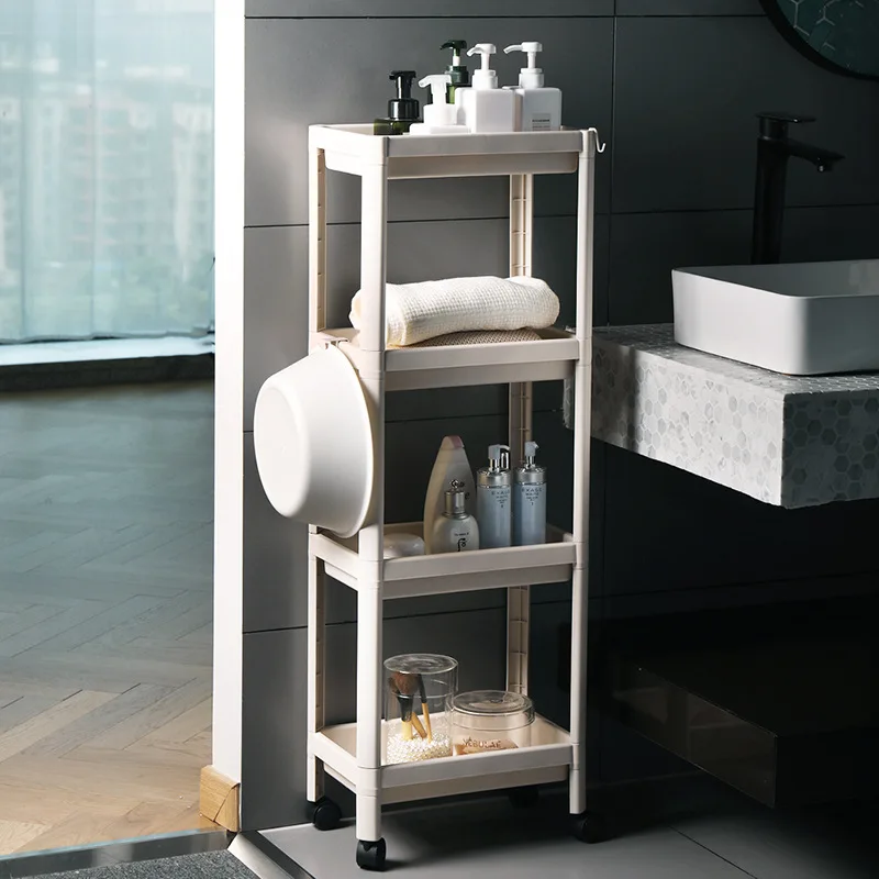 High Quality Home Kitchen Bathroom Storage Rack Trolley Storage Cart For Sundries Condiment Bottles