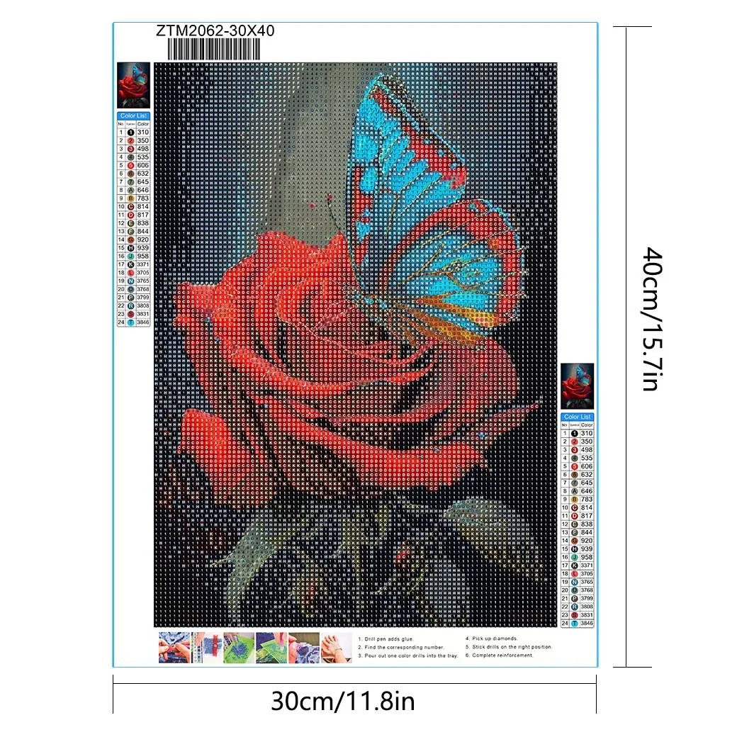 Custom Made Full round Drill Acrylic DIY Hanging Diamond Painting rose Flower Subject Adult home decoration Christmas present