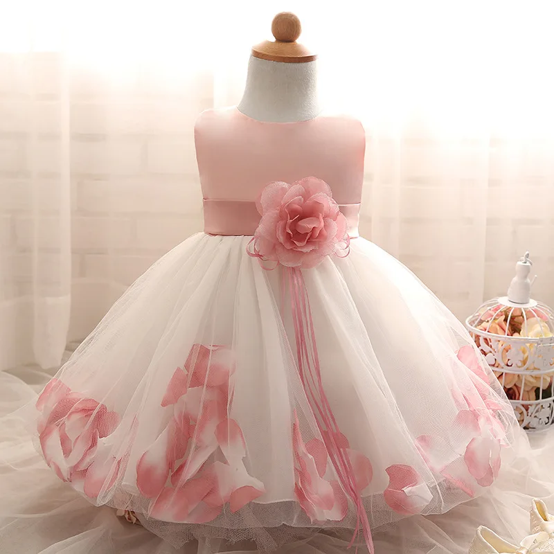 22239 Kids Clothes Summer Lace Layered Fancy Girl Dresses For Wedding First Holy Communion And Party Prom Gowns Flower Ribbons