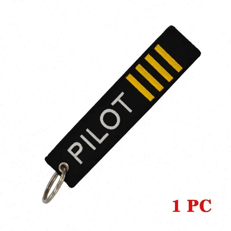 Airbus Airplane Pilo Kety Tag Jet Tag Remove Before Flight Fabric Custom Brand Name Logo Embroidery Keychain Strap