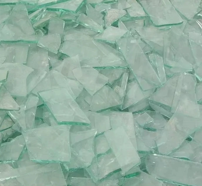 Clear Broken Float Glass Plates Scraps White Recycled Tempered Window Cullet for Making Float Glass
