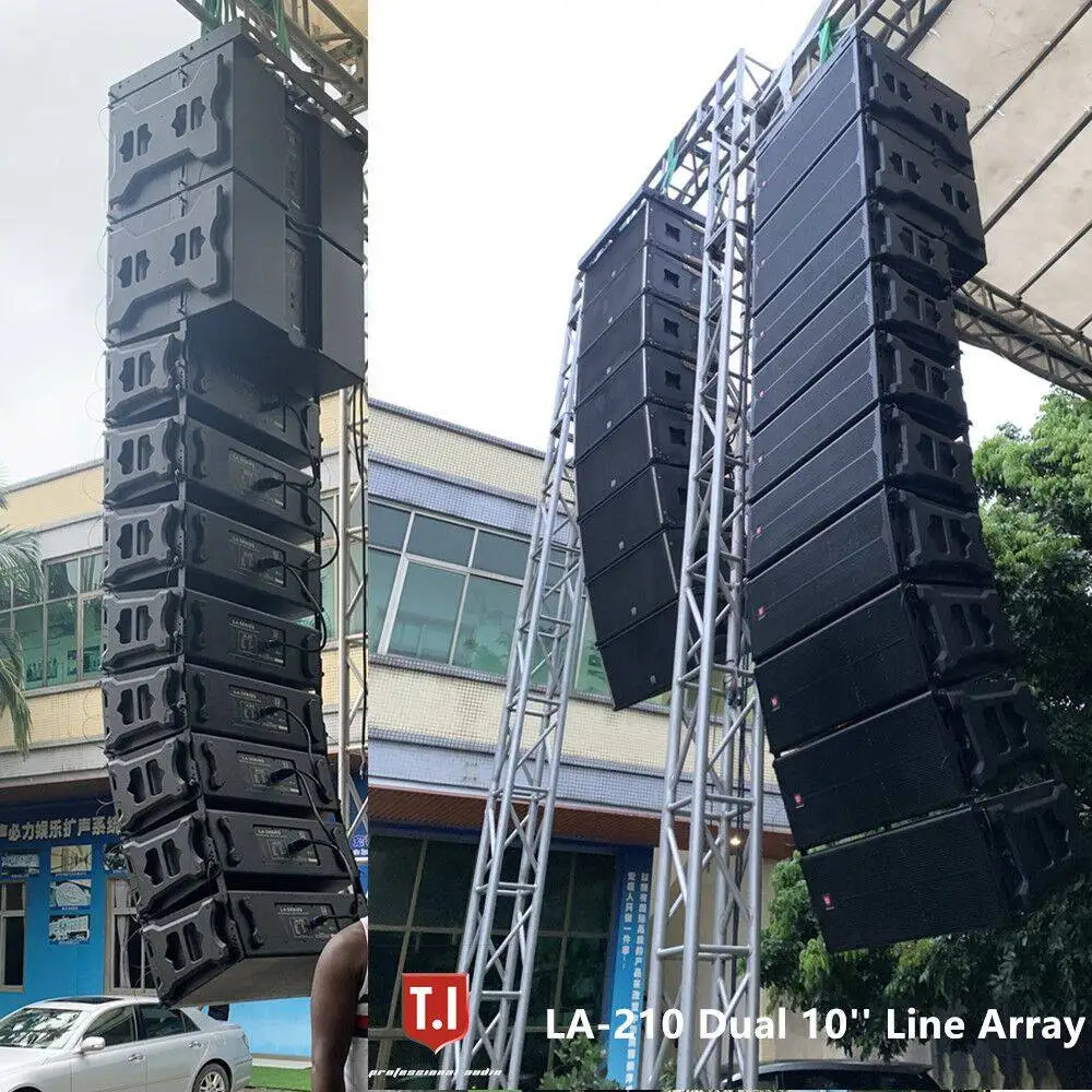 Т Pro Audio LA-210 с двумя 10-дюймовый система линейного массива активные и пассивные для дома улицы показать Профессиональное