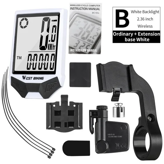 Mountain Bike Waterproof Wireless Computer Bicycle LCD Speed-ometer Odometer