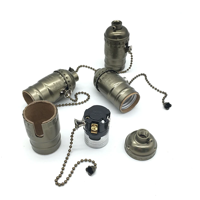 Высококачественная оптовая продажа, люстра E27, адаптер для лампы накаливания, винтажный держатель лампы Эдисона для внутреннего освещения