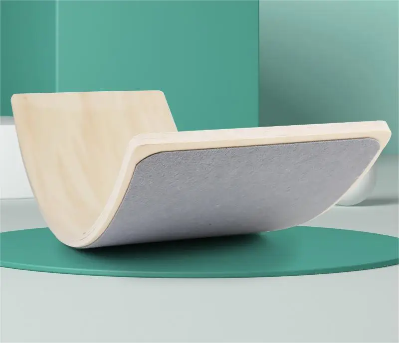 Montessori Teaching Aids Trainer Multi-functional Wooden Balance Board Fitness Wobble Board For Kids