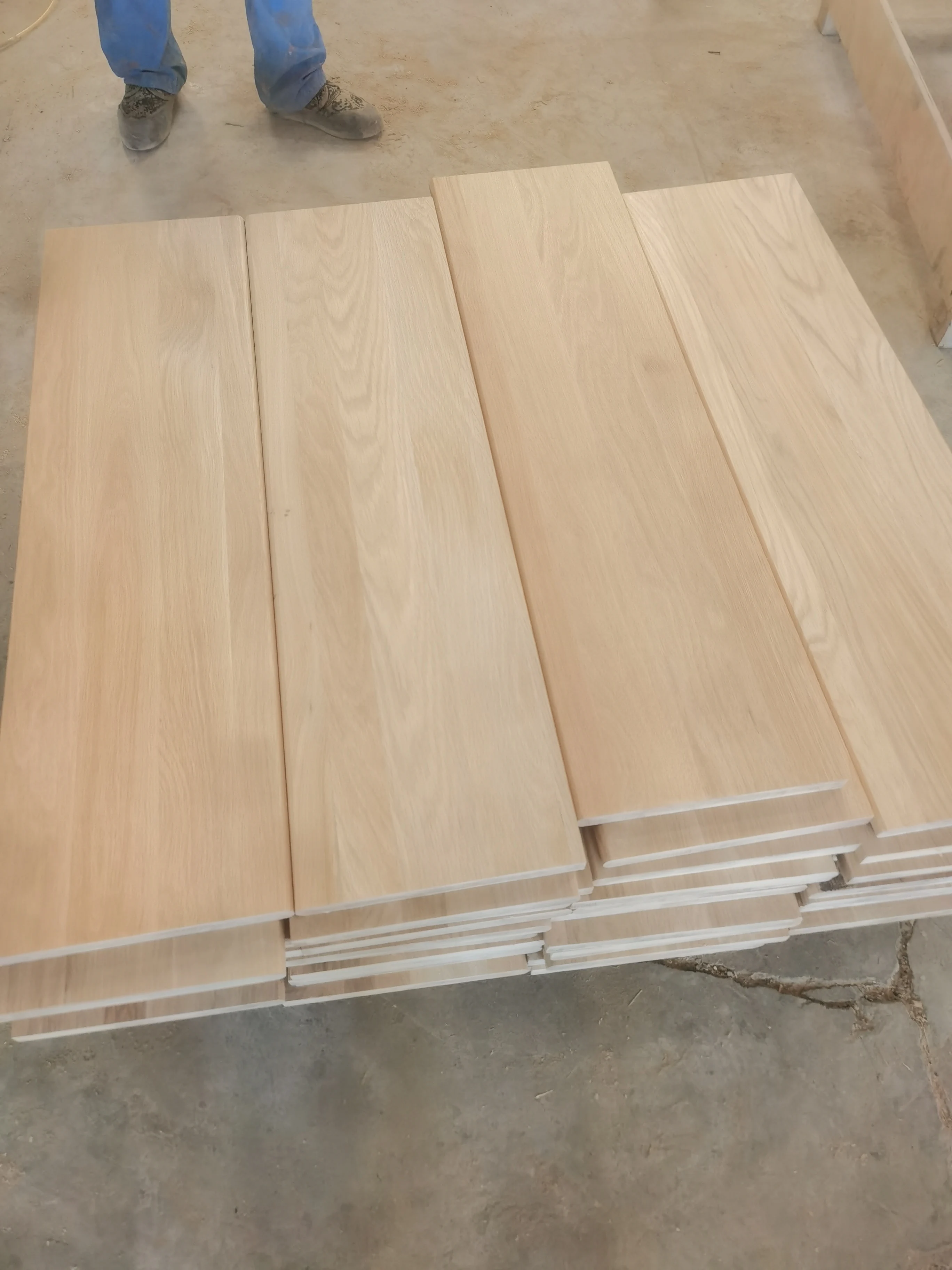 Wooden stair parts-white oak wooden stair tread