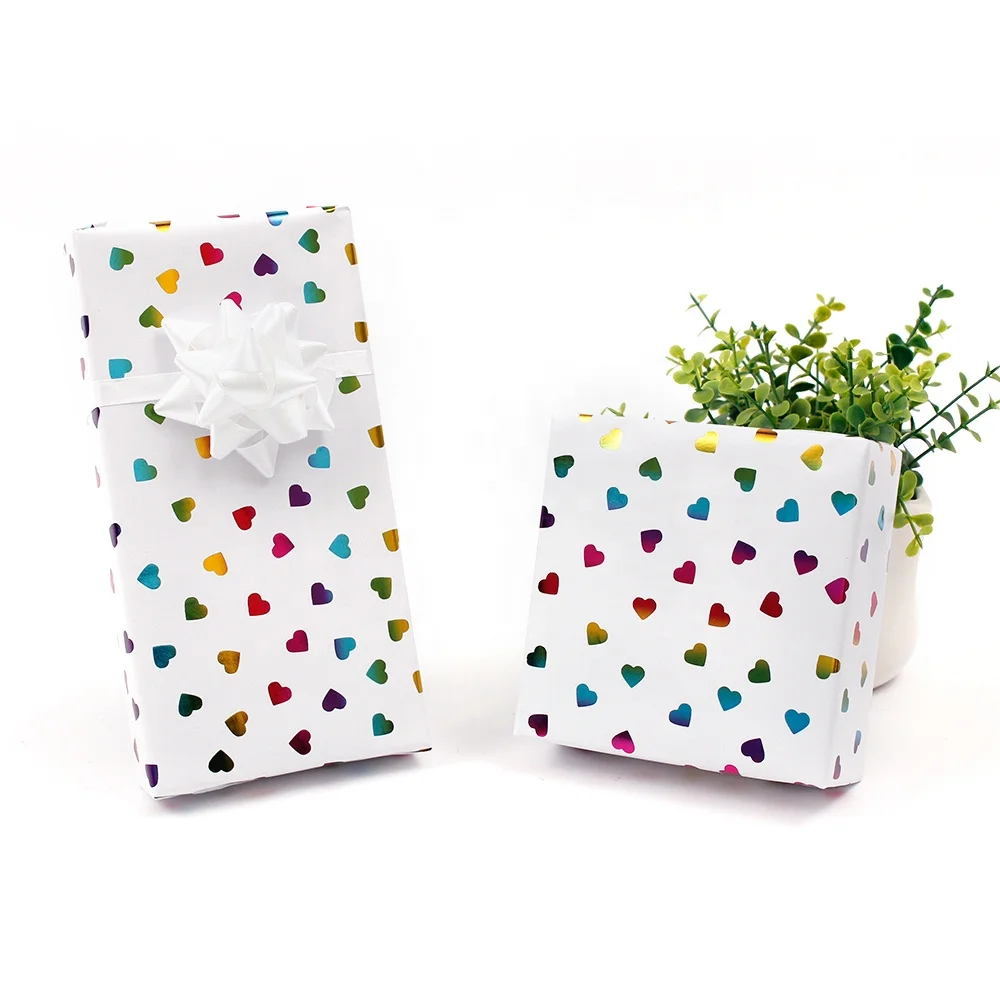 Оптовая продажа, цветная фольга, горячее тиснение, узор, подарочная упаковочная бумага для подарка