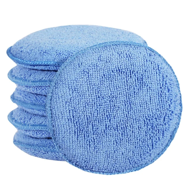 6 Pack Multipurpose Microfiber Sponge Applicator Pads Detail Polishing Foam for Microfiber Wax Application
