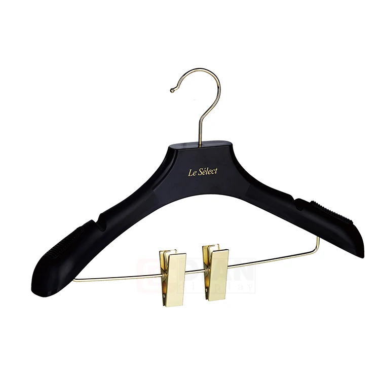 Cheap colorful plastic adult trouser hanger and child pant hanger rack with clips