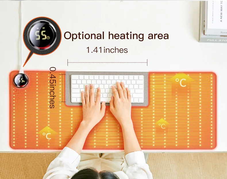high quality innovative 4 hours timer heated mousepads
