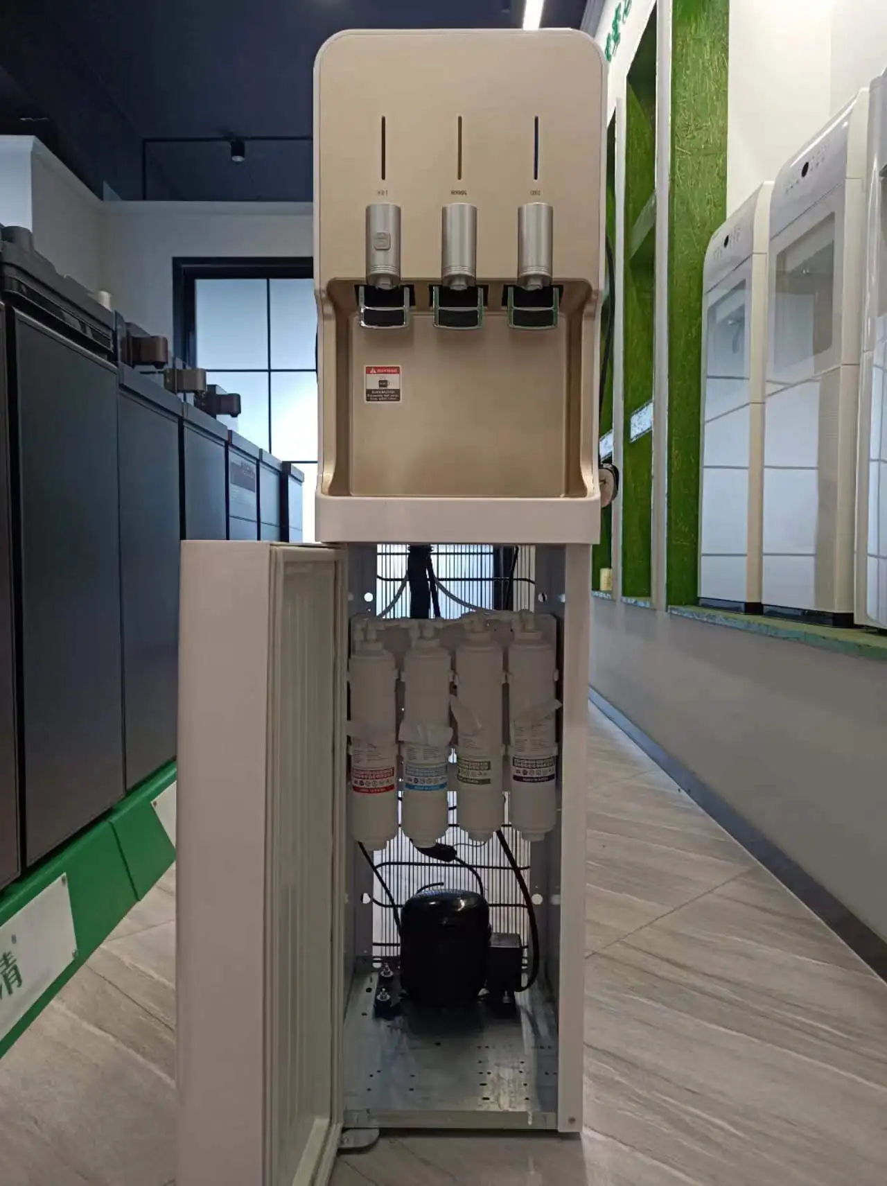 OEM 2910H with CE hot and cold water dispenser compressor refrigeration for home and office without filtration system