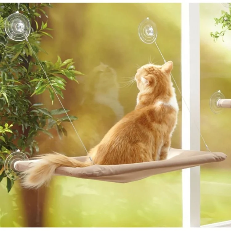 Suction Cups Space Saving Cat Window Perch Bed Pet Resting Window Mounted Cat Hammock Window Bed