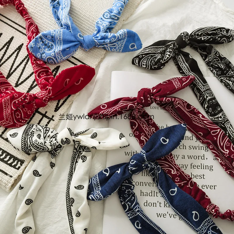 Women headwrap Boho Chic rose Knotted cross cloth art Hairband Hair accessories Elastic makeup Colorful headband hair band