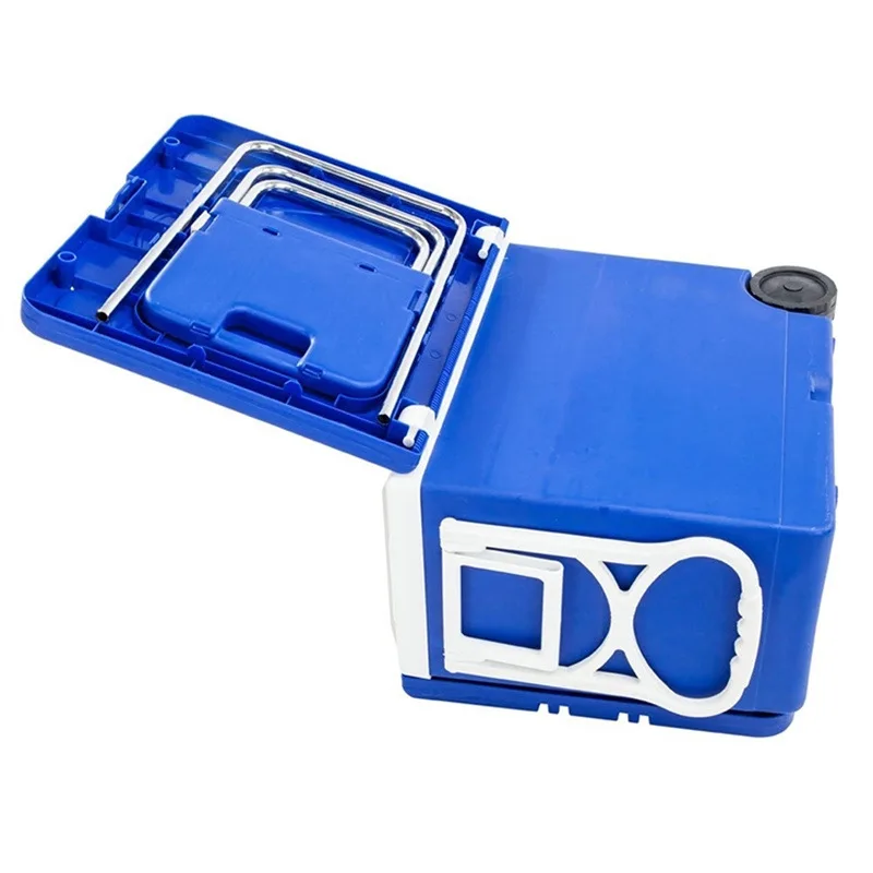 Outdoor Hard Plastic Ice Chest Cream Portable Camping Cooler Box Set With Table and Chair Wheels