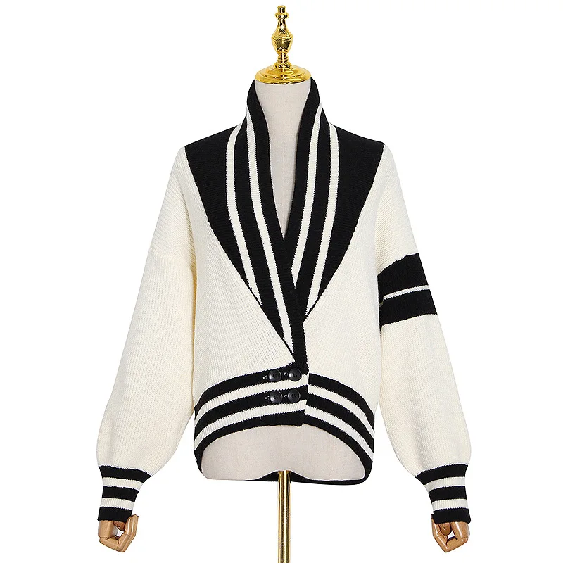 Wholesaler Women Korean Preppy Simple Cardigans Ladies Knitted Pullover Sweaters
