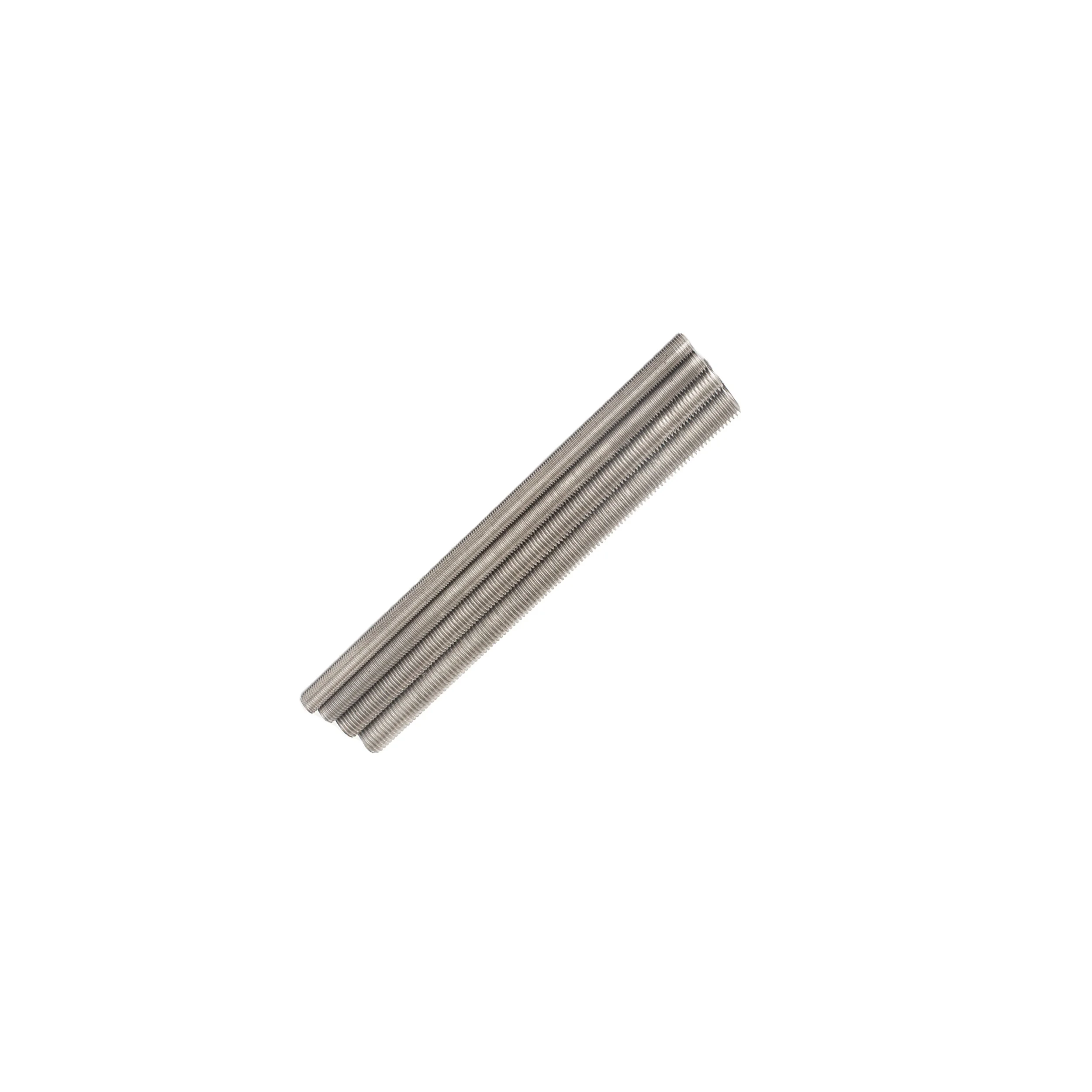 stainless steel 304/316 plain or silvery zinc customized High strength and hardness professional production  thread rod bar