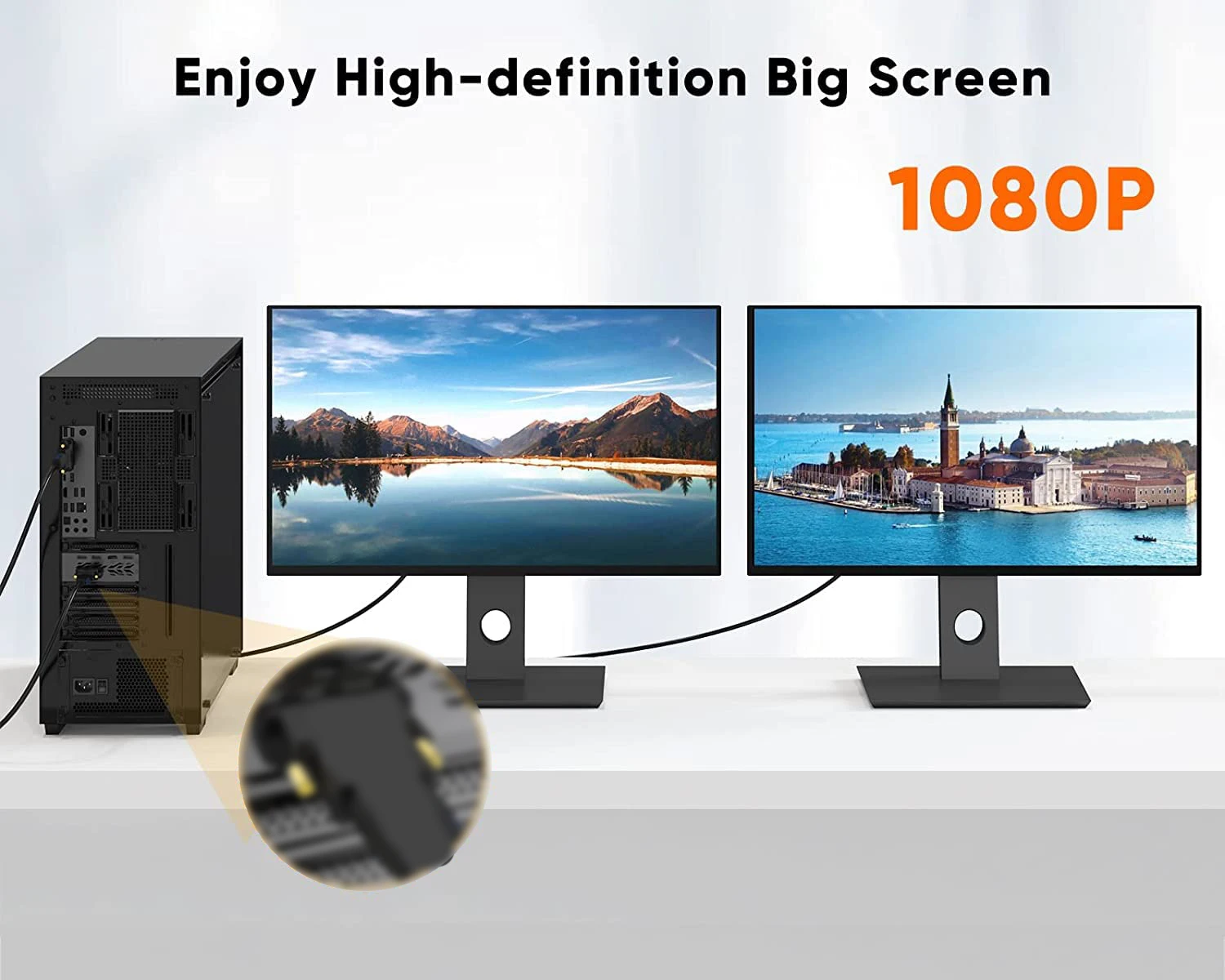 Двусторонний адаптер Jasoz HD с HDMI на DVI 1080P 60 Гц Преобразование штекер гнездо 24 + 1/24
